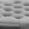 FURNIinspire Ottomans And Benches Cozy Ottoman Bench, Living Room Ottoman, Round Ottoman Decorative Stool for Bedroom, Grey, 22"*22"*15.25" - 4 of 4