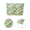Unique Bargains Quilted Flowers Makeup Bag Purple Green 1 Pc - 4 of 4