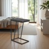 FURNIinspire End Tables Rectangle Small Accent Table Night Stand Side Table Living Room Furniture, Simple Workbench, Grey, 11.5"*18"*25.25" - 4 of 4
