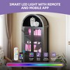 71inch Tall Arched Cabinet Kitchen Pantry with LED Light Wood Kitchen Storage Cabinets - 4 of 4