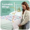 IMPROVIA® Toddler Bed Wetting Pad, Washable, waterproof, ultra-absorbent, non-slip underpad with tuckable wings for kids & potty training. - 2 of 4
