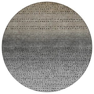 Taupe And Gray Abstract Washable Indoor Outdoor Area Rug - 1 of 4