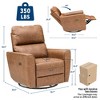 GustoWave Oversized Power Swivel Recliner Chair, Upholstered Faux Leather Nursery Reclining Sofa, Rocker Single Sofa - 3 of 4