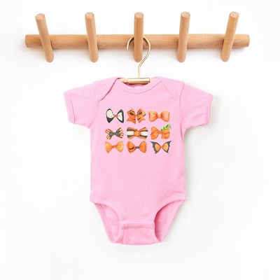 The Juniper Shop Coquette Girl Halloween Bow Chart Baby Bodysuit