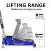 Hydraulic Low Profile Aluminum and Steel Racing Floor Jack with Dual Piston Quick Lift Pump, Blue - 3 of 3