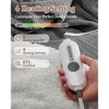 Heated Electric Blanket Throw Twin Full Queen King Size, Soft Flannel Waffle Fast Heating Blankets, 4 Heating Levels 10 Hours Auto Off Machine Wash - 3 of 4