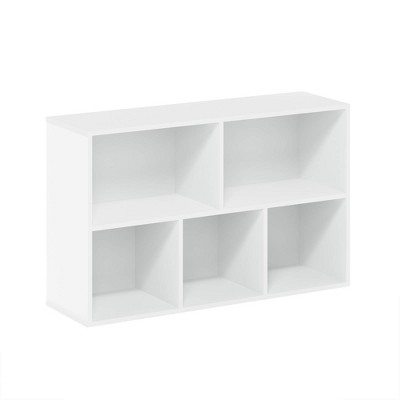 Sleek White Wood 5-Cube Organizer for Chic Storage