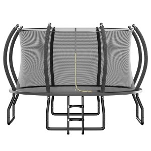 AMERLIFE 8FT 10FT 12FT 14FT 15FT 16FT Outdoor Trampoline with Enclosure Net and Ladder, Recreational Trampolines for Kids and Adults - 1 of 4