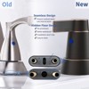 PAGED Bathroom Faucet 2-Handle Bathroom Sink Faucet with 360 Degree High Arc Swivel Spout, 3 Holes Faucet for Bathroom - 2 of 4