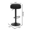 CAVINAS Round Storage Bar Stool, Height Adjustable Barstool, 360° Counter Height Swivel Dining Chair, PU Leather Padded Seat, Armless Bar Chair- 2PCS - 4 of 4