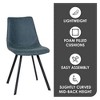LeisureMod Markley Modern Leather Dining Chair Upholstered Seat Metal Legs Sleek Design for Kitchen, Dining Room, Office, Lounge, or Cafe- Set of 2 - 4 of 4