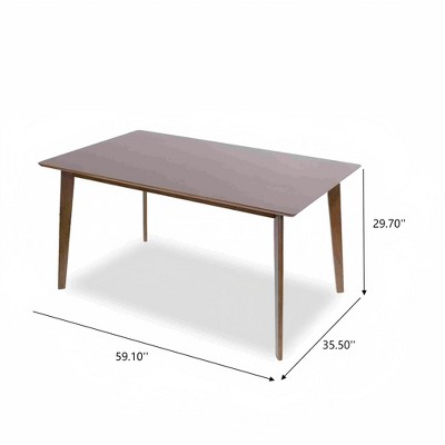 Anybear 59.10 x 35.5" Solid Wood Dining Table