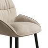 PAGED Luxury Velvet Dining Chairs Modern Dining Room Chairs with High Rebound Seat Cushion for Dining Room, Kitchen, Restaurant - 3 of 4