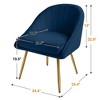 Hyleory 25.6'' Wide Tufted Velvet Armchair - 3 of 4