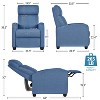 Yaheetech Fabric Upholstered Adjustable Recliner Chair with Pocket Spring for Living Room - 3 of 4