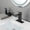 Modern Single Handle Vanity Sink Faucet with Relaxing Waterfall Spout Design - 2 of 4
