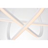 Elegant Lighting Dahlia 3 light in White Pendant - 2 of 4