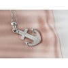 Anna-Kaci Crystal Rhinestone Gold and Silver Tone Anchor Pendant Necklace for Nautical Themed - 2 of 4