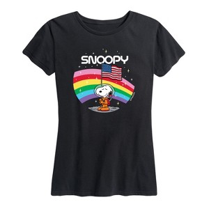 Women's - Peanuts - Space Snoopy Short Sleeve Graphic T-Shirt - 1 of 4