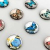 Wrapables Crystal Glass Magnets, Refrigerator Magnets for Office Whiteboards, Cabinets, Lockers (Set of 12), Butterflies - 3 of 4