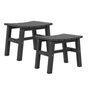 Hyleory HDPE Portable Ottoman,Ergonomic Curved Outdoor Stool - 1 of 4