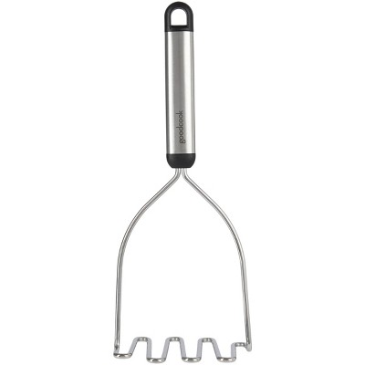 GoodCook Ready Wire Potato Masher: Stainless Steel & Plastic, Dishwasher-Safe, Black, 12" Length, 4" Width