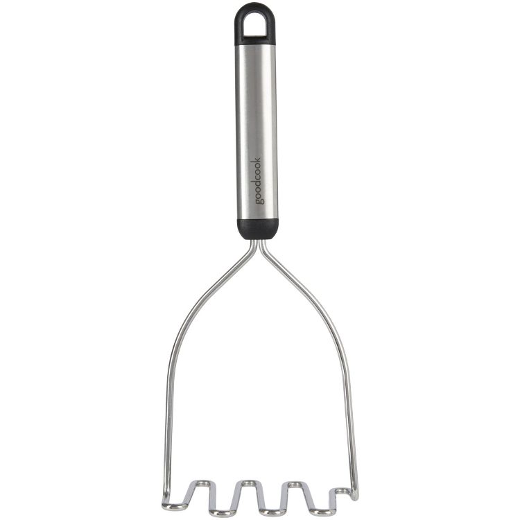 GoodCook Ready Wire Potato Masher: Stainless Steel & Plastic, Dishwasher-Safe, Black, 12" Length, 4" Width, 1 of 4