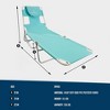 Ostrich 72 by 22 Inch Versatile Chaise Lounge Portable Reclining Lounger, Outdoor Patio, Beach, Lawn, Camping, or Pool Tanning Chair, Aqua - 2 of 4