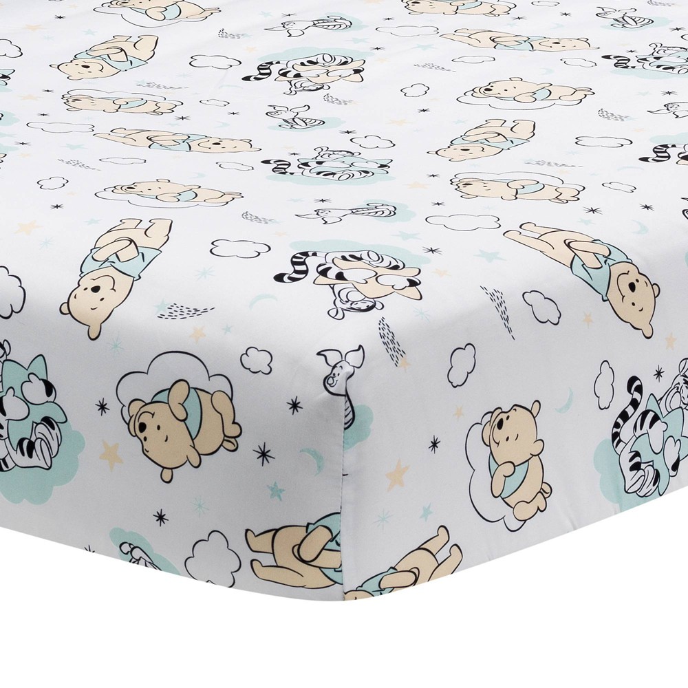 Photos - Bed Linen Lambs & Ivy Winnie the Pooh Hugs Fitted Crib Sheet