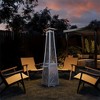 Stainless Steel Propane Heater,Pyramid Patio Heater,Outdoor Glass Tube Patio Heater with Wheels, Suitable for Patio, Backyard, Balcony - 3 of 4