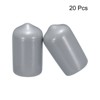 Unique Bargains Vinyl Rubber Screw Thread Bolt Plug Round Tube Insulated Protective Caps 20 Pcs - 2 of 4