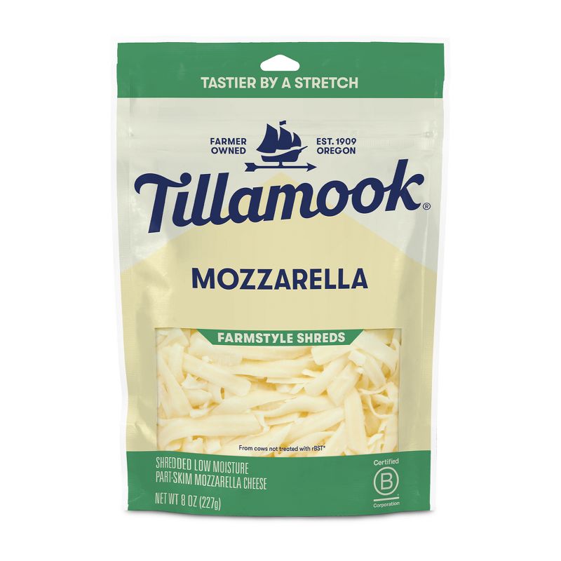 Tillamook Farmstyle Mozzarella Shredded Cheese - 8oz, 1 of 5