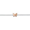 Guili Sterling Silver 18K Rose Gold Plated Butterfly Charm Anklet with Adjustable Length, a Delicate & Stylish Jewelry Piece for Any Event - 2 of 2