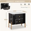 Accent Cabinet Modern with 2 Storage Drawers and Anti-Slip Legs for Bedroom or Entryway - 3irtyhousy - 4 of 4