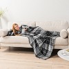 PAVILIA Fleece Wearable Blanket with Sleeves, Warm Cozy Soft Functional Lightweight Sleeved Throw Adults Men Women - 4 of 4