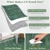 2x6 Washable Scalloped Runner Rug, Low-Pile Soft Non-Slip Indoor Carpet for Hallway, Kitchen, Entryway, Laundry, Green - 4 of 4