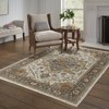 Arya Persian Medallion Indoor Area Rug Beige/Sky Blue - Captiv8e Designs - 2 of 4