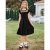 Arshiner Girls Dress Summer Ruffle Sleeve Mesh A Line Casual Party Dresses with Pockets - 4 of 4