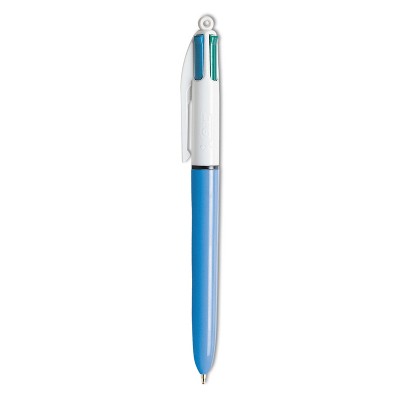 Bic 4-Color Retractable Ballpoint Pen Assorted Ink Blue Barrel 1mm Medium MM11