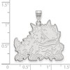 Black Bow Jewelry 10k White Gold Texas Christian Horned Frogs NCAA Extra Large Pendant - 2 of 3
