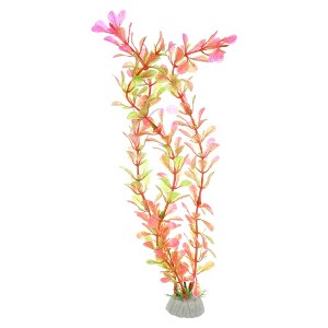 Unique Bargains Aquarium Plants Decorations Artificial Aquatic Plant Pink Green - 1 of 4