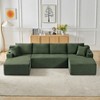Dolonm U-modular Combination Sofa Set, Compressible Boneless Sofa, Corduroy Fabric Cloud Sofas, No Assembly, for Living Rooms Bedrooms - 3 of 4