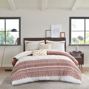 NicBex Farmhouse Cotton Comforter Set Cozy Bedding Set, Duvet Cover Set with Chenille Tufting Bedding Comforter Sets, 1 Duvet Cover, 2 Pillow Shams - 1 of 4