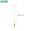 Unique Bargains DIY Clothing Accessories Suit Copper Long Needle Brooch Stick Pins Stopper Ends Flat Head - 3 of 4