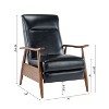 TiramisuBest Modern Upholstered Metal Arm Accent Chair, Dark Grey with Gold Angular Frame & Sloping Arms for Living Room Furniture - 3 of 4