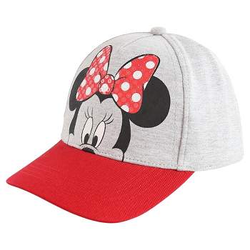 Minnie Mouse Baseball Cap-Girls 2-4 Years- Red/Grey