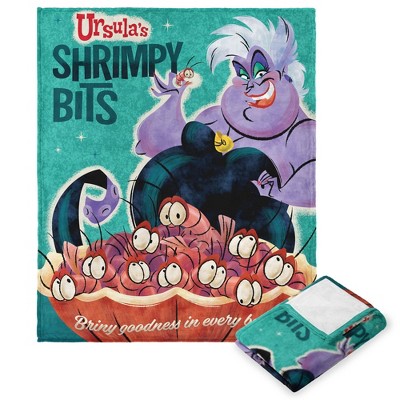 Disney Little Mermaid Ursula Classic Shrimpy Bits Silk Touch Throw Blanket
