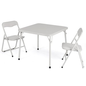Folding Card Table and Chair Set, Upholstered Foldable Table&Chair Set, Portable Children's Activity Table and Chairs Set for Eating, Reading - 1 of 4