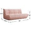 SYFERLORY Armless 3-Seat Togo THREE Seater Large Bean Bag Sofa，Pink - 2 of 4