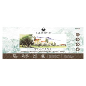 Magnani 1404 Toscana Rough 100% Cotton Watercolor Paper Pad, 20 Sheets, 140 lb, Acid-Free, UV Resistant, Deckled Edges, Vegan Sized Water Color Paper - 1 of 4